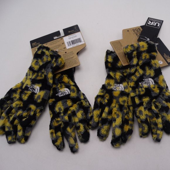 The North Face Regal Osito Etip Gloves Small Leopard New With Tag - Picture 1 of 3